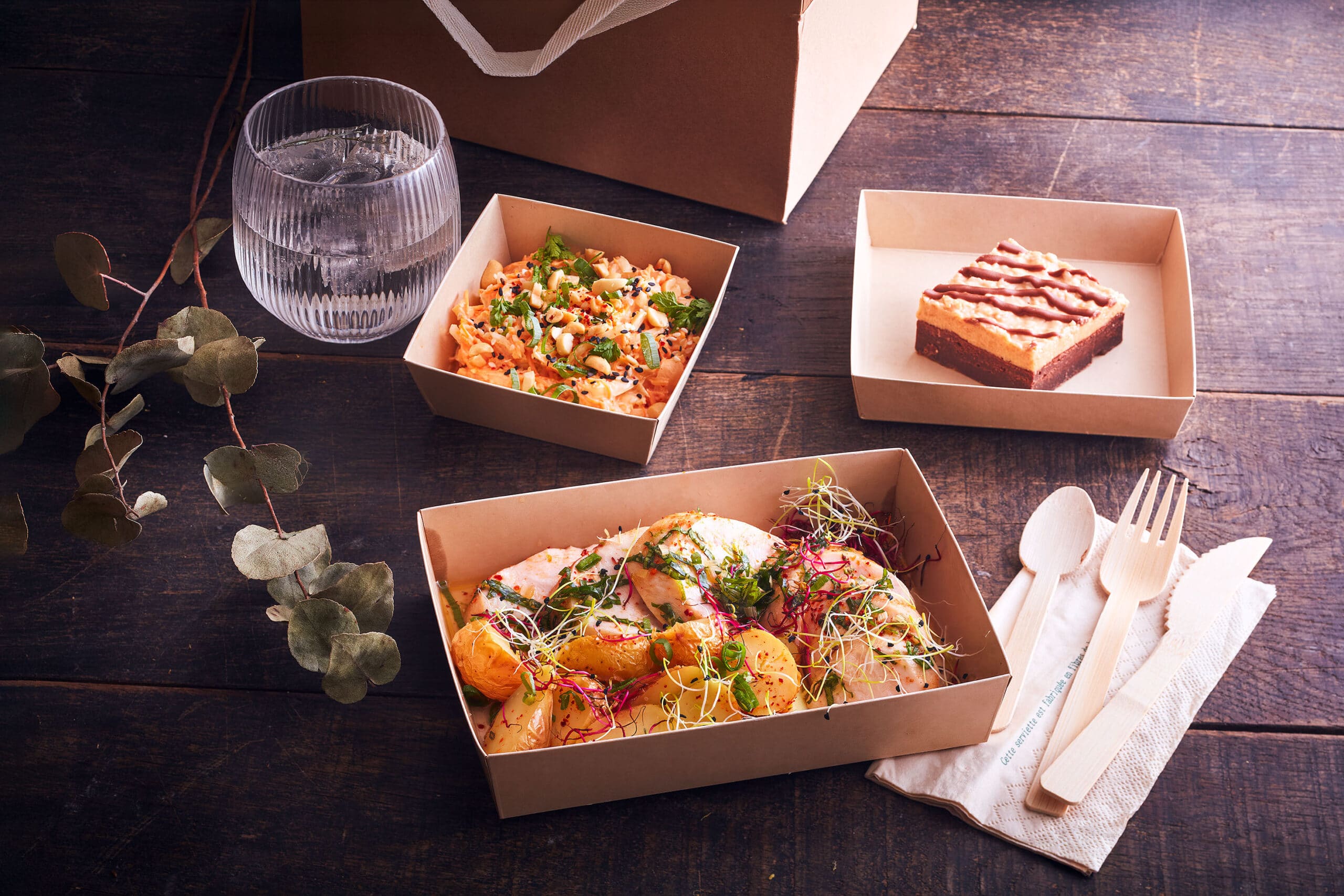 Plateau-repas Le Chou'Biz livré par Le Colibri, traiteur ESAT à Paris